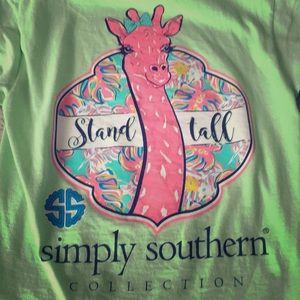 Green simply southern tee